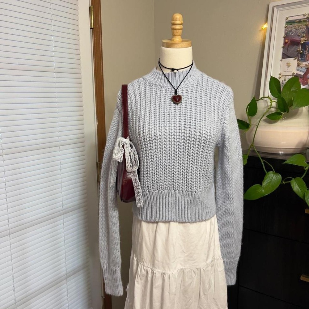 Baby Blue Pacsun Knit Sweater Size Small Pullover Cozy